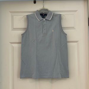 RALPH LAUREN POLO SPORT WOMENS SLEEVELESS POLO TOP